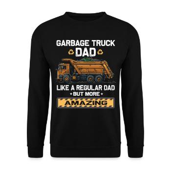 Garbage truck driver for sanitation workers - Unisex Sweatshirt - black - Front - Alina (178cm) & Michal (187cm)