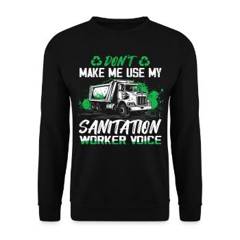 Garbage truck driver for sanitation workers - Unisex Sweatshirt - black - Front - Alina (178cm) & Michal (187cm)