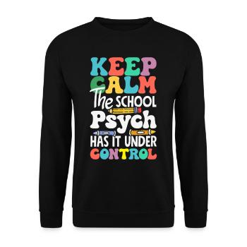Schule Psych Berater Psychologie - Unisex Pullover - Schwarz - Vorne - Alina (178cm) & Michal (187cm)