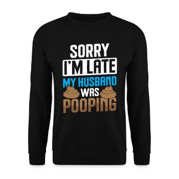 Drôle '0 jours depuis que j’ai fait caca pour la dernière fois - Sweat-shirt Unisexe - noir - Devant - Alina (178cm) & Michal (187cm)