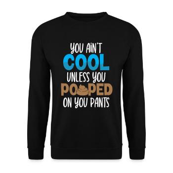 Drôle '0 jours depuis que j’ai fait caca pour la dernière fois - Sweat-shirt Unisexe - noir - Devant - Alina (178cm) & Michal (187cm)