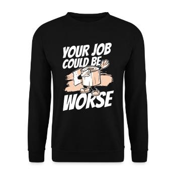 Drôle '0 jours depuis que j’ai fait caca pour la dernière fois - Sweat-shirt Unisexe - noir - Devant - Alina (178cm) & Michal (187cm)