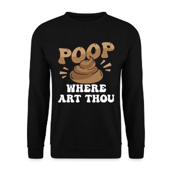 Drôle '0 jours depuis que j’ai fait caca pour la dernière fois - Sweat-shirt Unisexe - noir - Devant - Alina (178cm) & Michal (187cm)