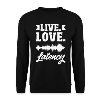 Funny Audiovisual Technician AV Tec - Unisex Sweatshirt - black - Front - Alina (178cm) & Michal (187cm)