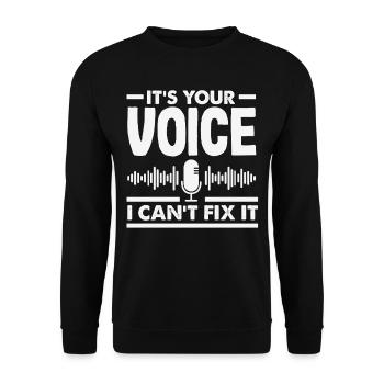 Funny Audiovisual Technician AV Tec - Unisex Sweatshirt - black - Front - Alina (178cm) & Michal (187cm)