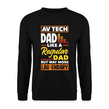 Funny Audiovisual Technician AV Tec - Unisex Sweatshirt - black - Front - Alina (178cm) & Michal (187cm)