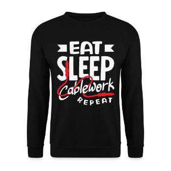 Funny Audiovisual Technician AV Tec - Unisex Sweatshirt - black - Front - Alina (178cm) & Michal (187cm)