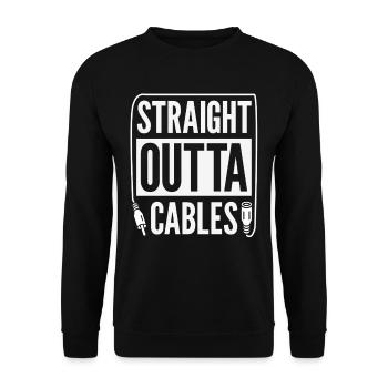 Funny Audiovisual Technician AV Tec - Unisex Sweatshirt - black - Front - Alina (178cm) & Michal (187cm)