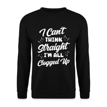 Funny Cooped Mir Badezimmer meme - Unisex Pullover - Schwarz - Vorne - Alina (178cm) & Michal (187cm)