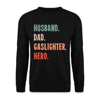 True Professional Gaslighting - Unisex Sweatshirt - black - Front - Alina (178cm) & Michal (187cm)
