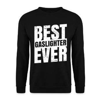 Echtes Professionelles Gaslighting - Unisex Pullover - Schwarz - Vorne - Alina (178cm) & Michal (187cm)