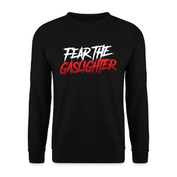 Echtes Professionelles Gaslighting - Unisex Pullover - Schwarz - Vorne - Alina (178cm) & Michal (187cm)
