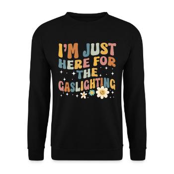 True Professional Gaslighting - Unisex Sweatshirt - black - Front - Alina (178cm) & Michal (187cm)