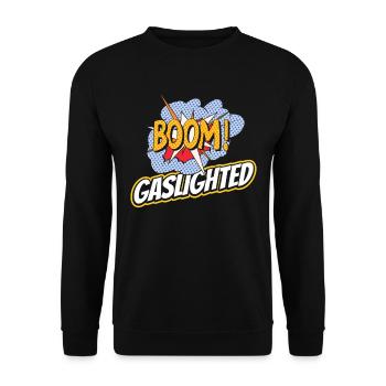 Echtes Professionelles Gaslighting - Unisex Pullover - Schwarz - Vorne - Alina (178cm) & Michal (187cm)