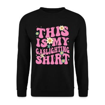 Echtes Professionelles Gaslighting - Unisex Pullover - Schwarz - Vorne - Alina (178cm) & Michal (187cm)