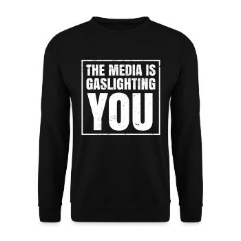 Echtes Professionelles Gaslighting - Unisex Pullover - Schwarz - Vorne - Alina (178cm) & Michal (187cm)