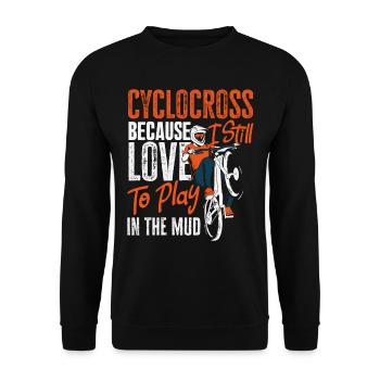 Gravel Bike Cyclocross With Cyclocross - Unisex Sweatshirt - black - Front - Alina (178cm) & Michal (187cm)