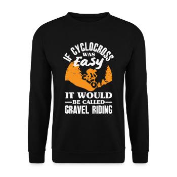 Vélo de gravier Cyclocross avec cyclo-cross - Sweat-shirt Unisexe - noir - Devant - Alina (178cm) & Michal (187cm)