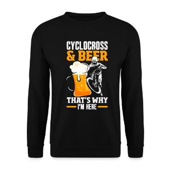 Vélo de gravier Cyclocross avec cyclo-cross - Sweat-shirt Unisexe - noir - Devant - Alina (178cm) & Michal (187cm)