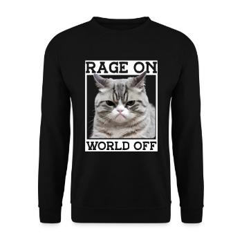 Cat Fat Fat Cat Humor Meme - Unisex Sweatshirt - black - Front - Alina (178cm) & Michal (187cm)