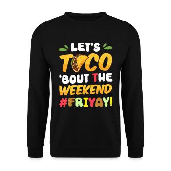 Joyeux vendredi Fri Yay École des enseignants Mème - Sweat-shirt Unisexe - noir - Devant - Alina (178cm) & Michal (187cm)