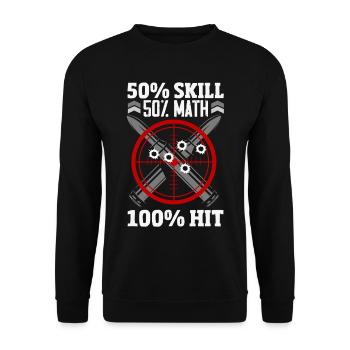 Cat Fat Fat Cat Humor Meme - Unisex Sweatshirt - black - Front - Alina (178cm) & Michal (187cm)