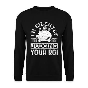 Lustiger Zitat Steuerberater Unternehmer - Unisex Pullover - Schwarz - Vorne - Alina (178cm) & Michal (187cm)