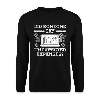 Lustiger Zitat Steuerberater Unternehmer - Unisex Pullover - Schwarz - Vorne - Alina (178cm) & Michal (187cm)