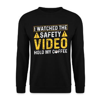 Ich habe das Sicherheitsvideo gesehen - Unisex Pullover - Schwarz - Vorne - Alina (178cm) & Michal (187cm)