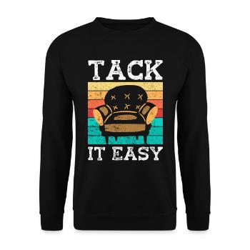 Restorer Upholstered Furniture - Unisex Sweatshirt - black - Front - Alina (178cm) & Michal (187cm)