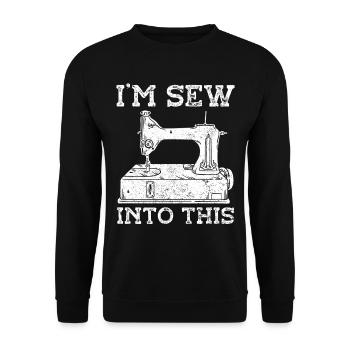 Restorer Upholstered Furniture - Unisex Sweatshirt - black - Front - Alina (178cm) & Michal (187cm)