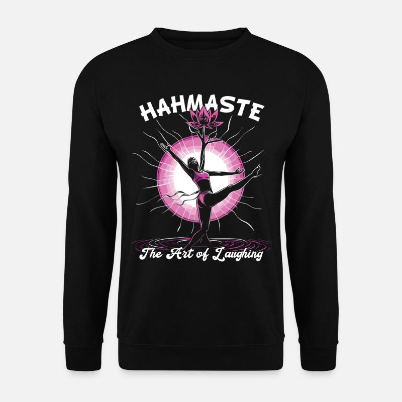 Meditation Lustiges Lachen Yoga - Unisex Pullover - Schwarz