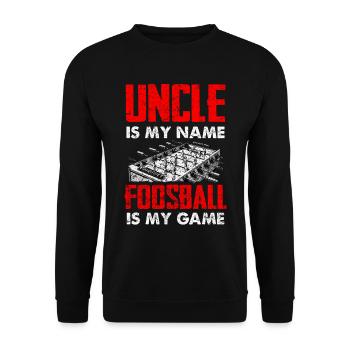Joueurs de baby-foot et joueurs de baby-foot - Sweat-shirt Unisexe - noir - Devant - Alina (178cm) & Michal (187cm)