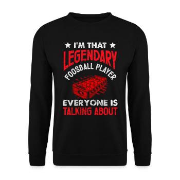 Joueurs de baby-foot et joueurs de baby-foot - Sweat-shirt Unisexe - noir - Devant - Alina (178cm) & Michal (187cm)