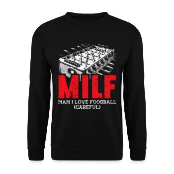 Joueurs de baby-foot et joueurs de baby-foot - Sweat-shirt Unisexe - noir - Devant - Alina (178cm) & Michal (187cm)