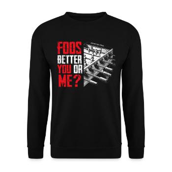 Joueurs de baby-foot et joueurs de baby-foot - Sweat-shirt Unisexe - noir - Devant - Alina (178cm) & Michal (187cm)