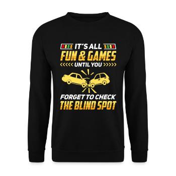 Driving School Driving Instructor - Unisex Sweatshirt - black - Front - Alina (178cm) & Michal (187cm)
