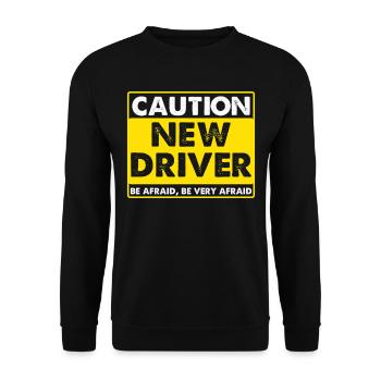 Driving School Driving Instructor - Unisex Sweatshirt - black - Front - Alina (178cm) & Michal (187cm)