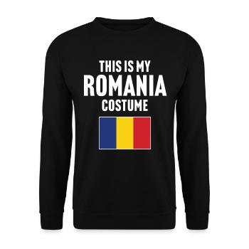 This my Romania costume - Unisex Sweatshirt - black - Front - Alina (178cm) & Michal (187cm)