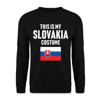Das ist mein Slovakia Kostüm - Unisex Pullover - Schwarz - Vorne - Alina (178cm) & Michal (187cm)