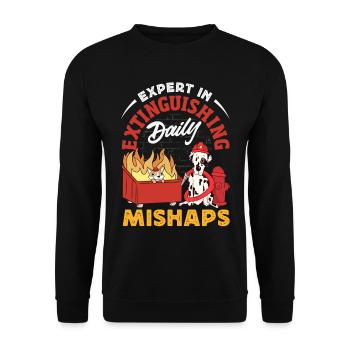 Dumpster Fire Response Team Leader - Unisex Sweatshirt - black - Front - Alina (178cm) & Michal (187cm)