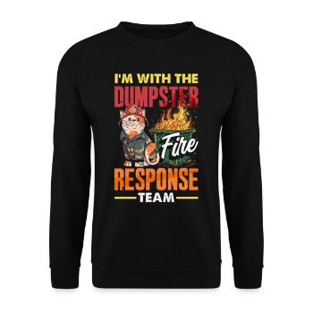 Dumpster Fire Response Team Leader - Unisex Sweatshirt - black - Front - Alina (178cm) & Michal (187cm)