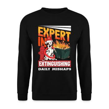 Dumpster Fire Response Team Leader - Unisex Sweatshirt - black - Front - Alina (178cm) & Michal (187cm)