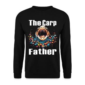 Angling Catch Fish carp fish Karpfen - Unisex Pullover - Schwarz - Vorne - Alina (178cm) & Michal (187cm)