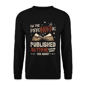Écrivain Auteur de romans - Sweat-shirt Unisexe - noir - Devant - Alina (178cm) & Michal (187cm)