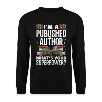 Écrivain Auteur de romans - Sweat-shirt Unisexe - noir - Devant - Alina (178cm) & Michal (187cm)