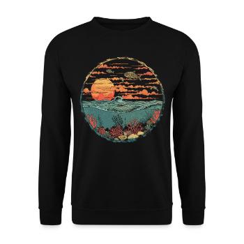 Aquarium Aquarist Coral Fragging - Unisex Sweatshirt - black - Front - Alina (178cm) & Michal (187cm)