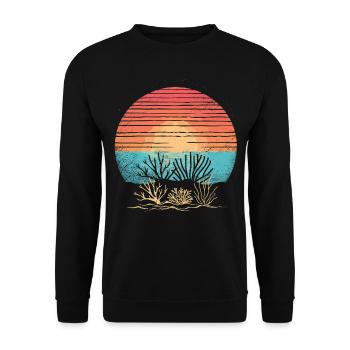Aquarium Aquarist Coral Fragging - Unisex Sweatshirt - black - Front - Alina (178cm) & Michal (187cm)