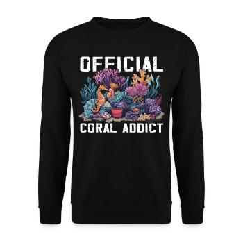 Aquarium Aquarist Coral Fragging - Unisex Sweatshirt - black - Front - Alina (178cm) & Michal (187cm)
