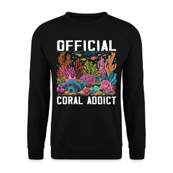 Aquarium Aquarist Coral Fragging - Unisex Sweatshirt - black - Front - Alina (178cm) & Michal (187cm)